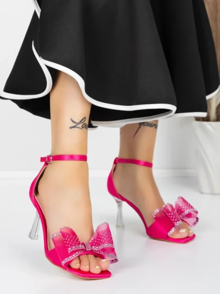 Sandale Dama cu Toc Subtire 5XKK22 ROSE | MEI