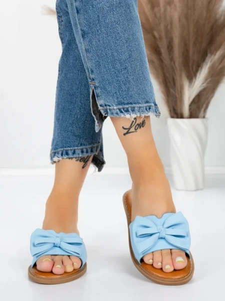 Papuci Dama cu Talpa Joasa 5PT9 BLUE | MEI