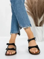 Papuci Dama cu Talpa Joasa J588-8 BLACK | MEI