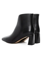 Krótkie botki z grubym obcasem 2091-5-61A Czarny | Jose Simon