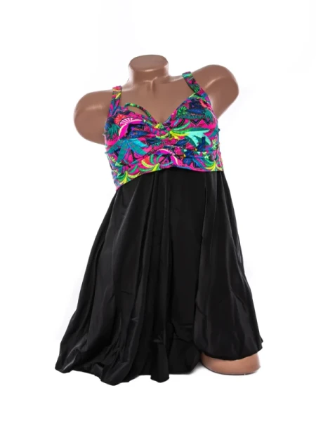 Costum de baie dama Y30220 FUCSIA-NEGRU | MEINA