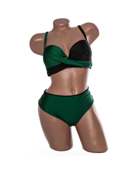 Costum de baie dama L905 VERDE-NEGRU | MEINA