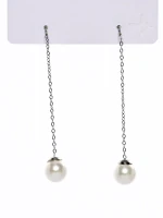 Cercei CRC012 ARGINTIU-ALB | MEI