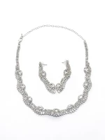 Set Colier + Cercei CLR005 ARGINTIU | MEI