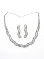 Set Colier + Cercei CLR009 ARGINTIU | MEI