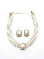 Set Colier + Cercei CLR010 AURIU-ALB | MEI