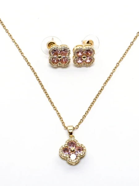 Set Colier + Cercei CLR003 AURIU-ROZ | MEI