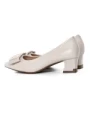 Pantofi cu Toc gros 611706 Crem | Formazione