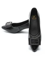 Pantofi cu Toc gros 611706 Negru | Formazione