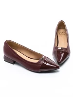 Pantofi cu Toc gros D26-103 Visiniu | Formazione