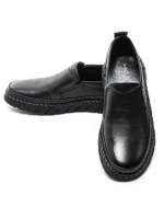 Pantofi Barbati din piele naturala HT8215 Negru (L16) Mels