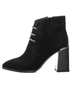 Botine Dama cu toc gros M01-01A Negru Jose Simon