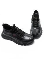Pantofi Sport Barbati din piele naturala M01902 Negru (L10) Franco Gerardo