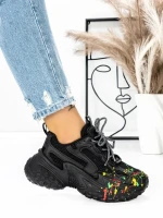 Pantofi Sport Dama cu Platforma 5WL82 BLACK | MEI