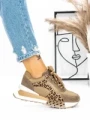 Pantofi Sport Dama din piele naturala 5SZ11 KHAKI | PANTOFUL