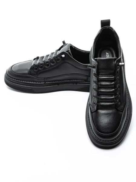 Pantofi Casual Barbati din piele naturala W25513-1 BLACK | ADVANCER