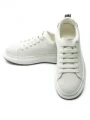 Pantofi Sport Barbati din piele naturala 51191 WHITE-BLACK | ADVANCER