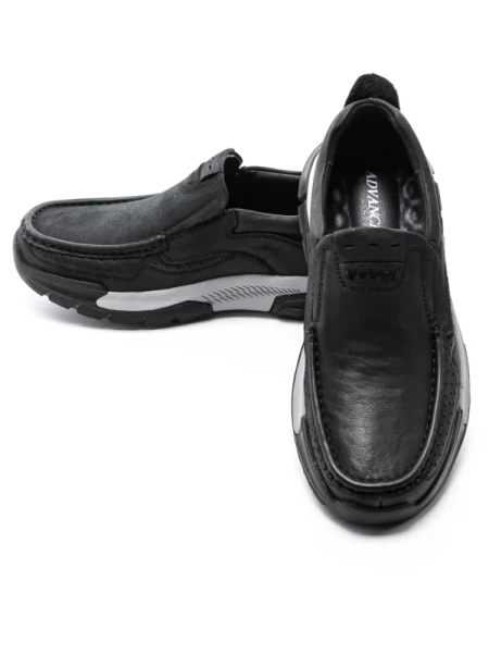 Mocasini Barbati din piele naturala 23556 BLACK | ADVANCER