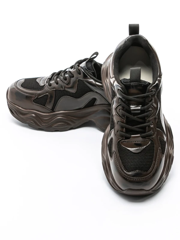 Damskie buty sportowe wykonane ze skóry naturalnej 919-1 Brąz | Advancer