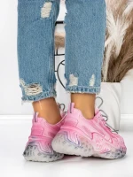 Pantofi Sport Dama cu Platforma 5WL83 PINK | MEI