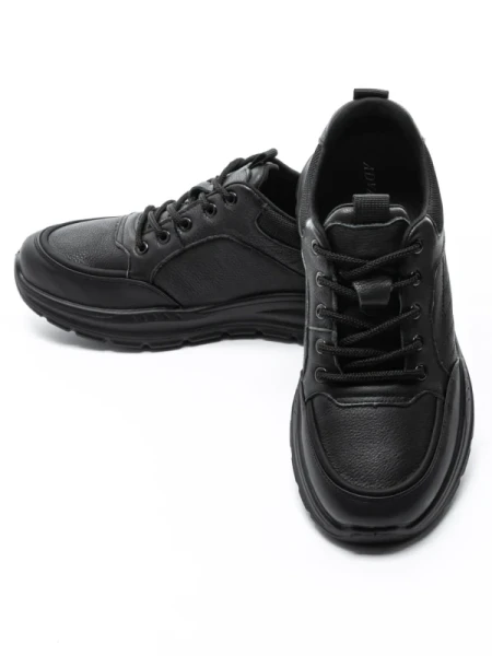 Pantofi Sport Barbati din piele naturala 52701 BLACK | ADVANCER