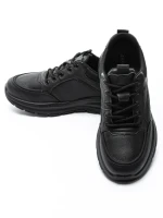 Pantofi Sport Barbati din piele naturala 52701 BLACK | ADVANCER