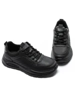 Pantofi Sport Barbati din piele naturala 52701 BLACK | ADVANCER