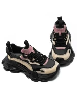 Pantofi Sport Dama din piele naturala Y5758-2 BLACK-PINK | ADVANCER