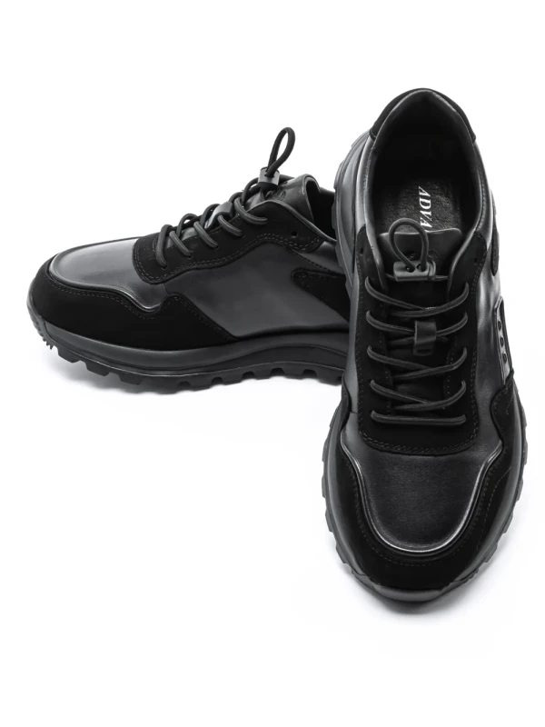 Pantofi Sport Barbati din piele naturala 8077 BLACK | ADVANCER
