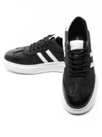 Pantofi Sport Barbati din piele naturala 02-208 BLACK-WHITE | ADVANCER