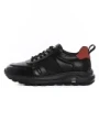 Pantofi Sport Barbati din piele naturala 302 BLACK-RED | ADVANCER