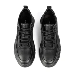 Męskie buty casualowe wykonane z naturalnej skóry WM807 Czarny-Biały | Advancer