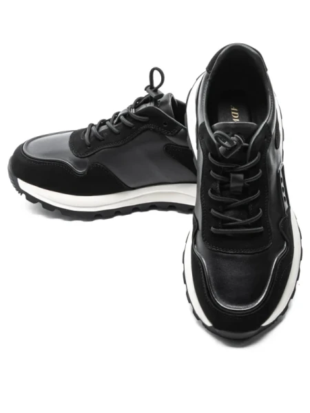 Pantofi Sport Barbati din piele naturala 8077 BLACK-WHITE | ADVANCER