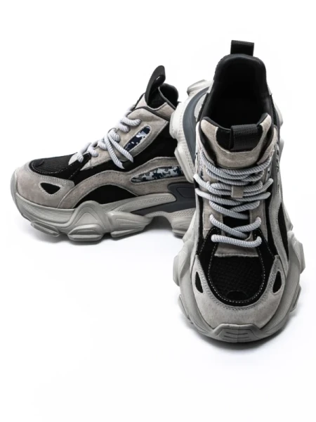 Pantofi Sport Dama din piele naturala Y5797-1 BLACK-GREY | ADVANCER