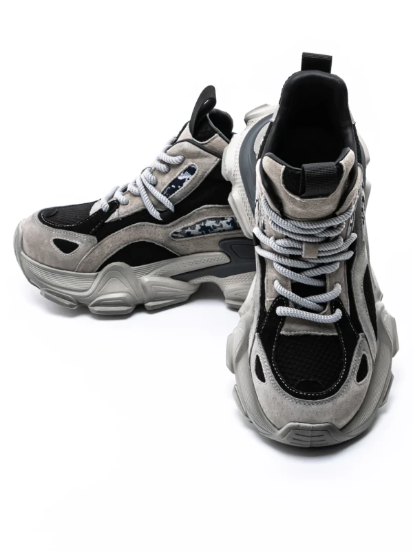 Pantofi Sport Dama din piele naturala Y5797-1 BLACK-GREY | ADVANCER