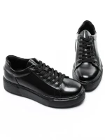 Pantofi Casual Barbati din piele naturala A921-1 BLACK | ADVANCER