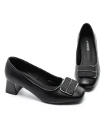 Pantofi cu toc din piele naturala TP2377-2 BLACK | ADVANCER