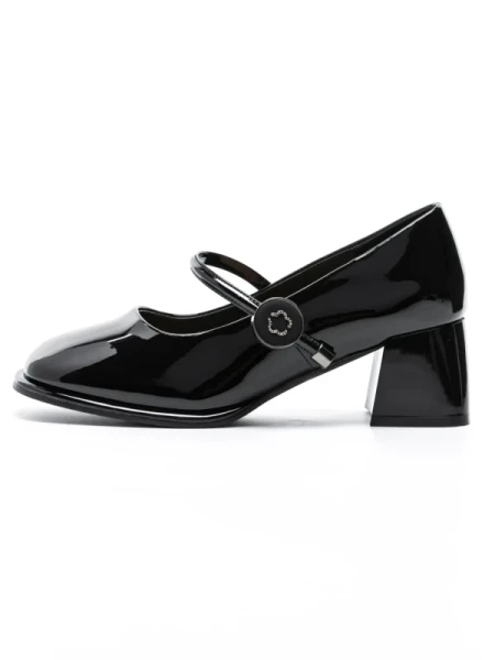 Pantofi cu toc din piele naturala TP312-1 BLACK | ADVANCER