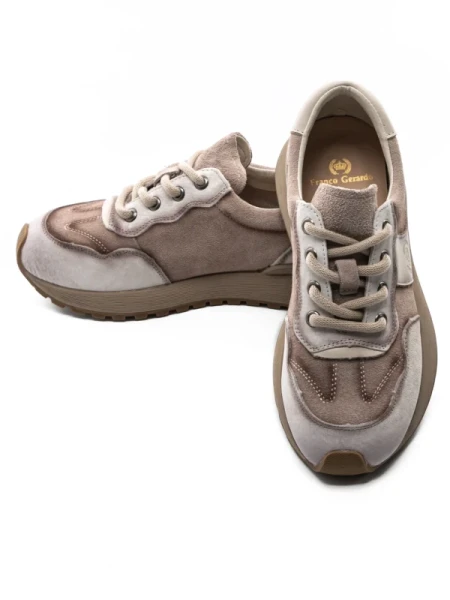 Pantofi Sport Dama din piele naturala KM9819 CREAM | FRANCO GERARDO