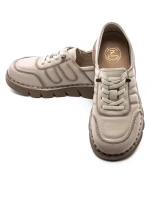 Pantofi Casual Dama din piele naturala KM2583 CREAM | FORMAZIONE