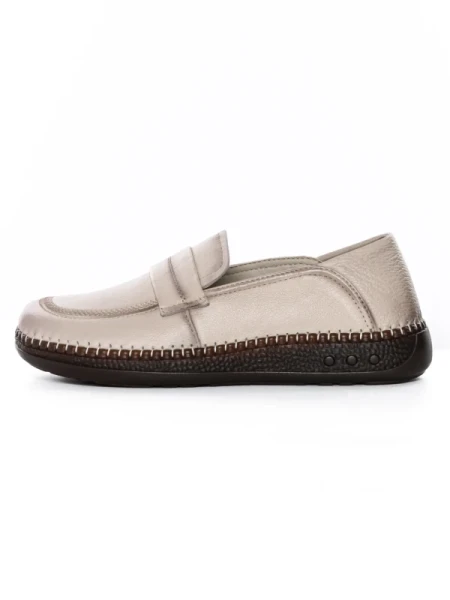 Pantofi Casual Dama din piele naturala KM329 CREAM | FORMAZIONE