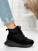 Ghete Dama din piele naturala 5SZ8 BLACK | PANTOFUL