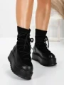 Ghete Dama cu Platforma 56WL3 BLACK | MEI