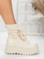 Ghete Dama cu Platforma 56WL3 BEIGE | MEI