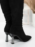 Cizme Dama cu Toc 5XKK65 BLACK | MEI