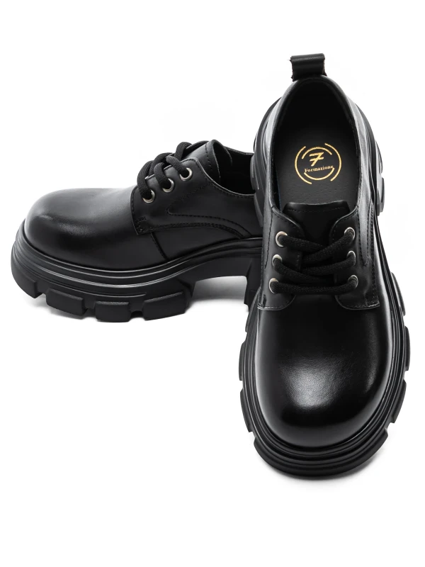 Obuwie damskie na co dzień wykonane ze skóry naturalnej KM1607 Czarny | Formazione