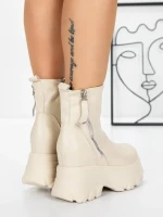 Ghete Dama cu Platforma 58WL17 BEIGE | MEI