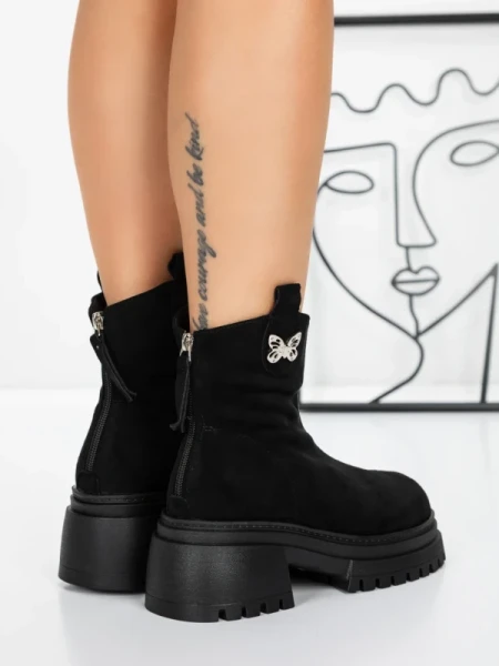 Ghete Dama cu Platforma 58WL21 BLACK | MEI