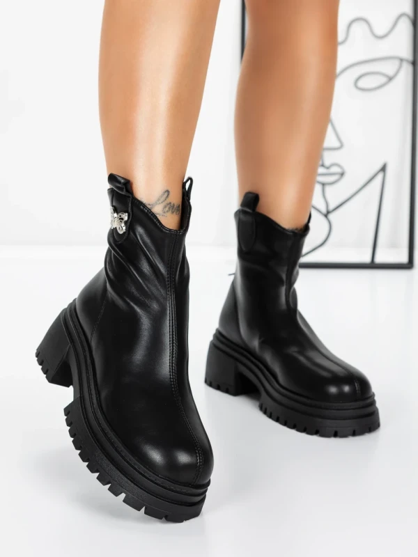 Ghete Dama cu Platforma 58WL21 BLACK | MEI