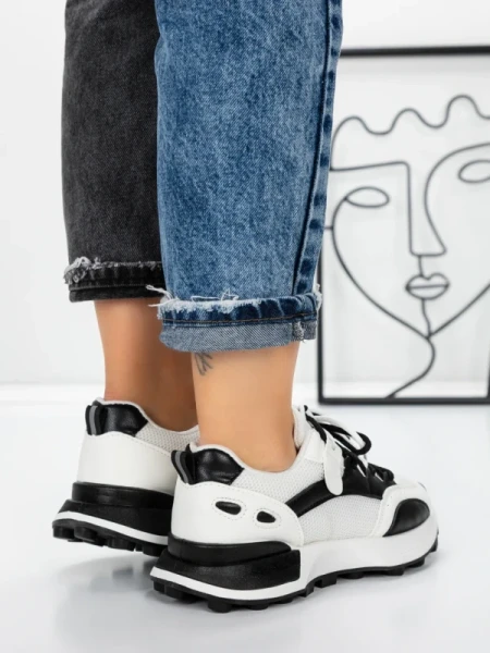 Sneakers Dama 580 WHITE-BLACK | FASHION